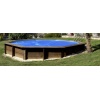Cubiertas de piscinas redondas PISCINA MADERA VIOLETTE 2 - Ø436 CM